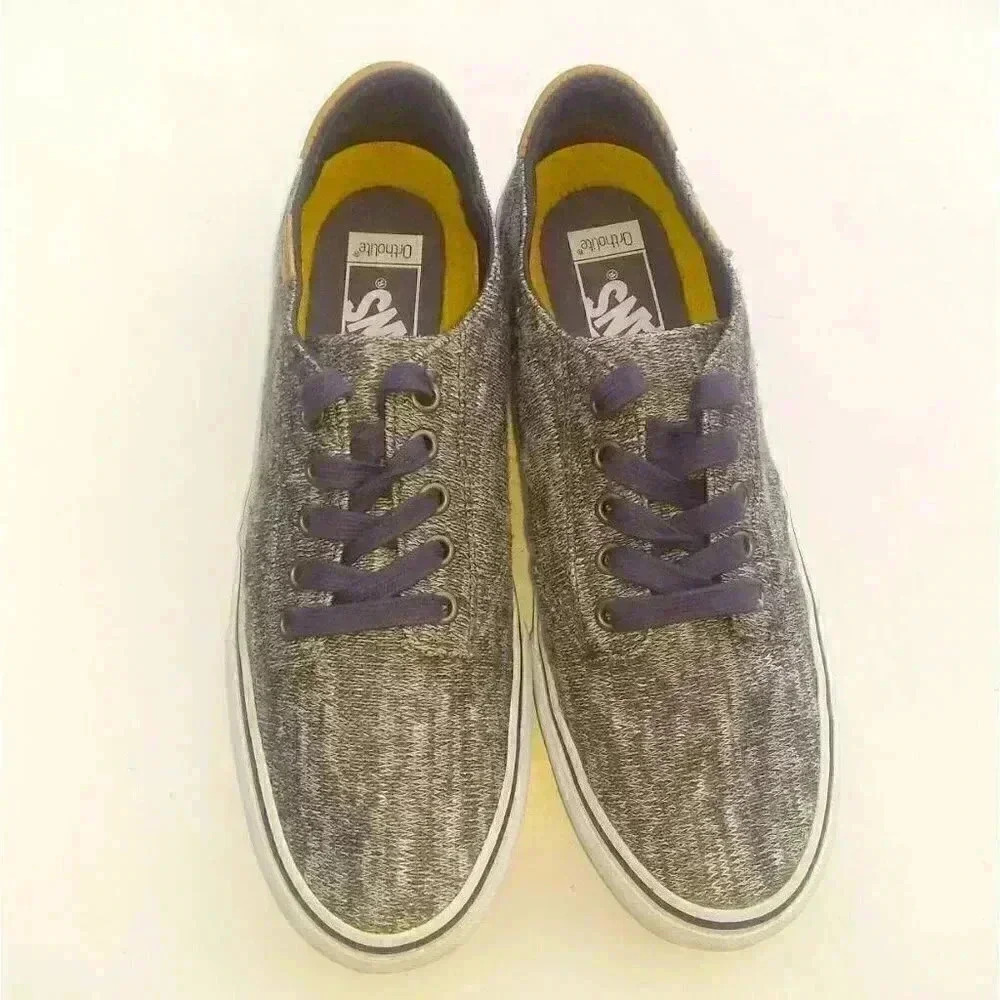 Vans Womens Sneakers Shoes Gray White Low Top Lace Up Orthopedic 9.5 - Picture 1 of 12